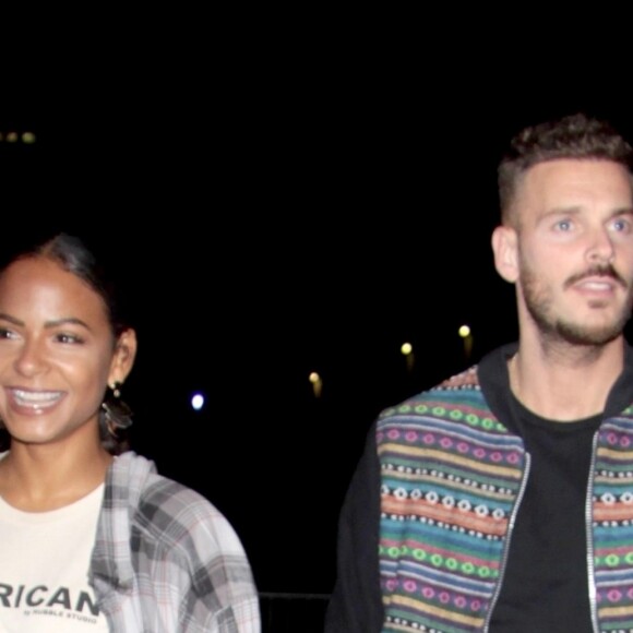 Christina Milian et M. Pokora (Matt Pokora) arrivent au concert de Drake à Los Angeles le 15 Octobre 2018.