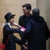 Marion Cotillard et son compagnon Guillaume Canet, Rosalie Varda (fille de Agnès Varda) - Hommage à Agnès Varda à la Cinémathèque française avant ses obsèques au cimetière du Montparnasse à Paris le 2 avril 2019.