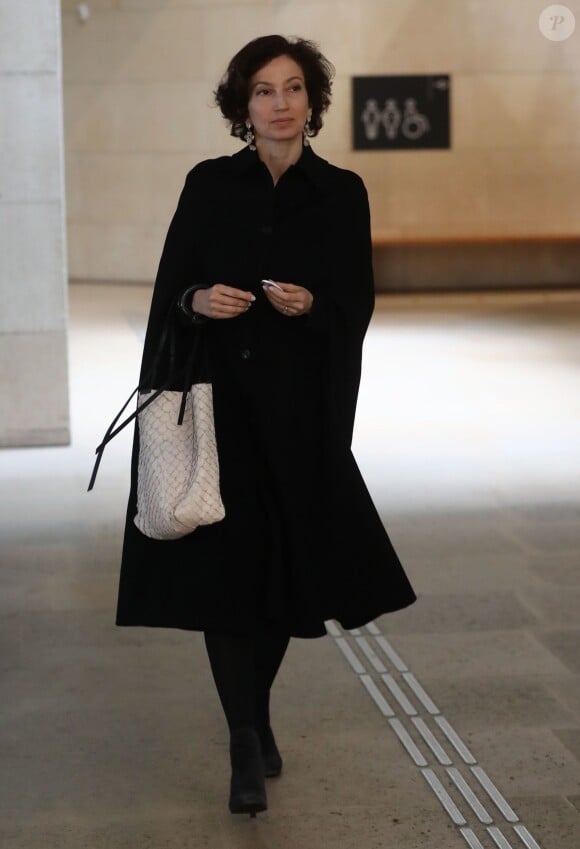 Audrey Azoulay - Hommage à Agnès Varda à la Cinémathèque française avant ses obsèques au cimetière du Montparnasse à Paris le 2 avril 2019.