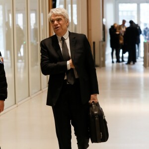 Bernard Tapie - Arrivées au Tribunal de Paris, Batignolles - 11e chambre correctionnelle, 2e section pour le procès de Bernard Tapie le 18 mars 2019.