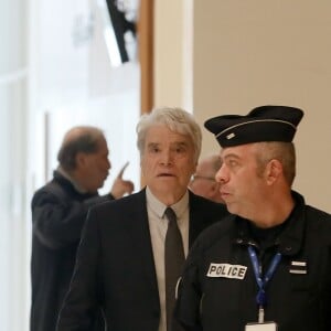 Bernard Tapie - Arrivées au Tribunal de Paris, Batignolles - 11e chambre correctionnelle, 2e section pour le procès de Bernard Tapie le 18 mars 2019.