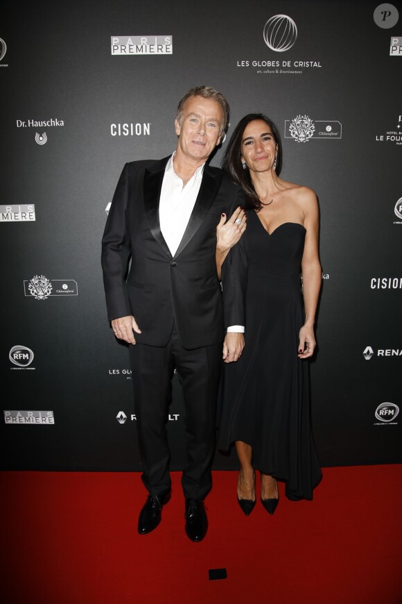 Franck Dubosc et sa femme Danièle arrivent à la 14ème cérémonie des Globes de Cristal, à la salle Wagram à Paris, le 4 février 2019. © Marc Ausset-Lacroix/Bestimage