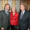 Serge et Nicole Dassault en compagnie de leur fils Olivier Dassault à Paris le 20 novembre 2007. 