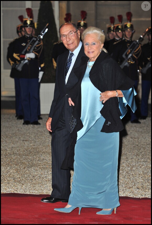 Serge et Nicole Dassault à Paris - Dîner d'Etat à l'Elysée le 5 novembre 2010.  