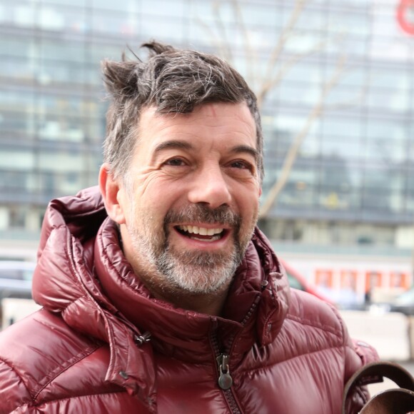 Exclusif - Stéphane Plaza - People à la sortie de la station de radio RTL à Paris le 7 mars 2019.