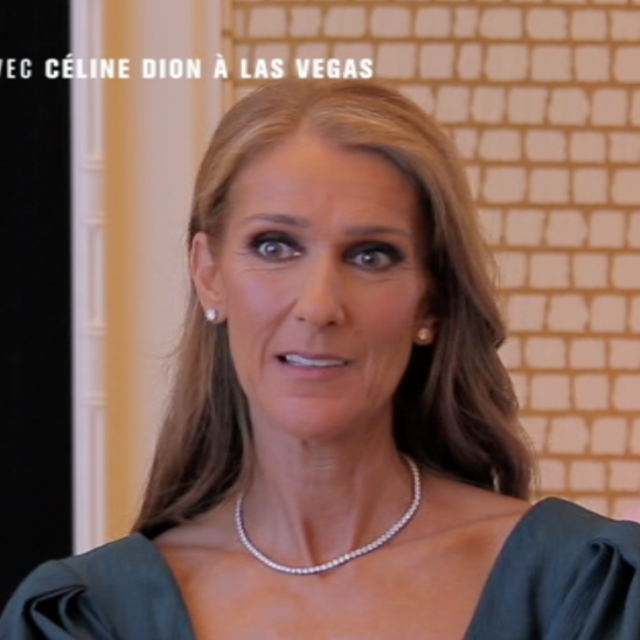 Céline Dion évoque son rôle d'égérie L'Oréal Paris lors d'une conférence de presse à Las Vegas, fin mars. Extrait de l'émission "50' inside" du 6 avril 2019.