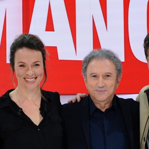 Exclusif - Gad Elmaleh, Lucie Jeanne, Michel Drucker et Philippe Lellouche - Enregistrement de l'émission "Vivement Dimanche", présentée par M.Drucker et diffusée le 24 mars sur France 2. Le 18 mars 2019 © Guillaume Gaffiot / Bestimage