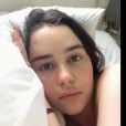 Emilia Clarke se confie sur ses deux AVC pour CBS, le 7 avril 2019.