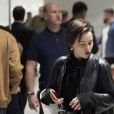 Exclusif - Emilia Clarke, l'actrice star de Game of thrones, arrive à l'aéroport Heathrow, Londres, le 7 avril 2019.