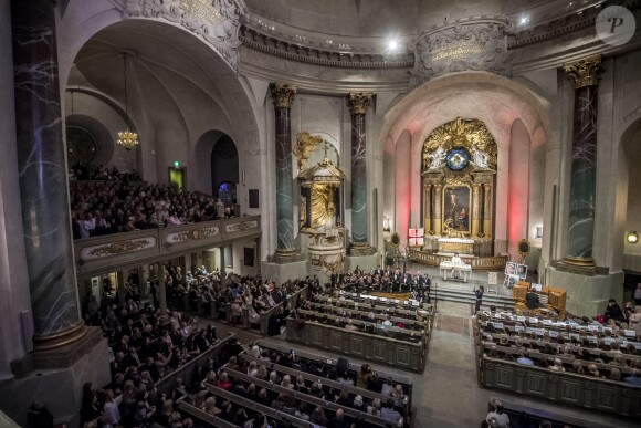 Messe en hommage au DJ Tim Bergling, alias Avicii en l'église Hedvig Eleonora à Stockholm le 16 novembre 2018.