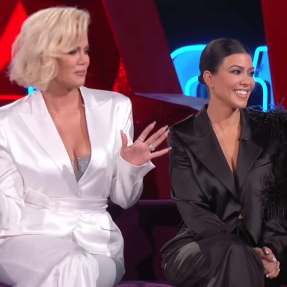 Khloé, Kourtney et Kim Kardashian évoquent sa relation avec Tristan Thompson sur le plateau de l'émission "Jimmy Kimmel Live!", le 2 avril 2019.