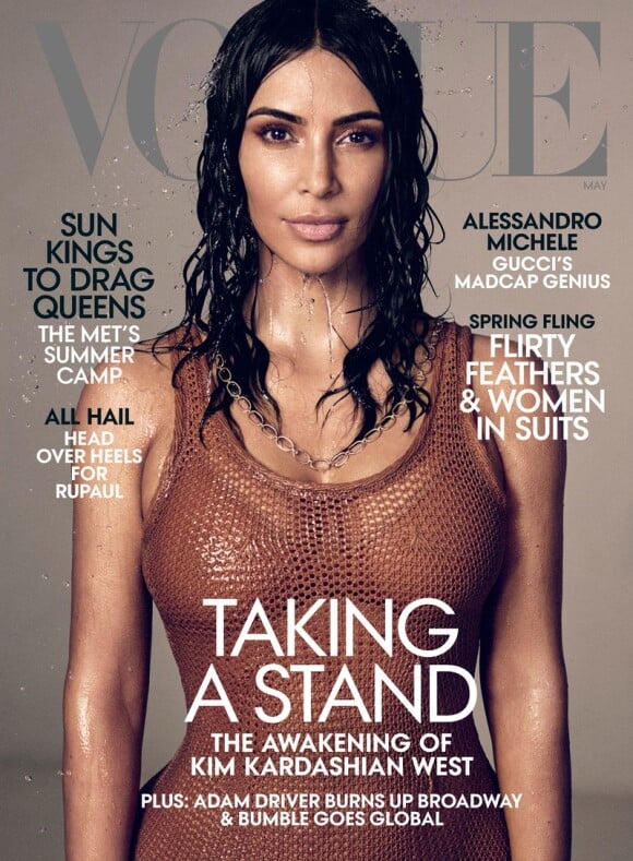 Kim Kardashian en couverture du magazine Vogue de mai 2019. Photo par Mikael Jansson.