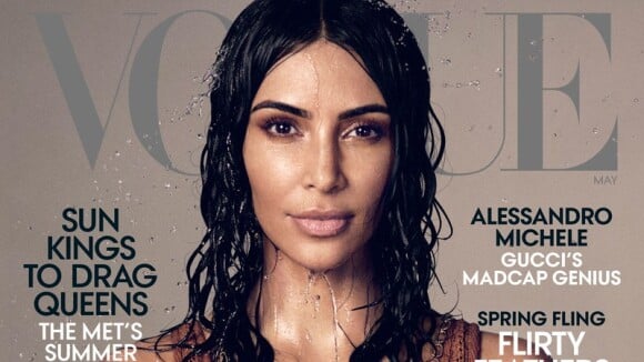 Kim Kardashian : Première couverture seule pour Vogue et photo avec ses enfants