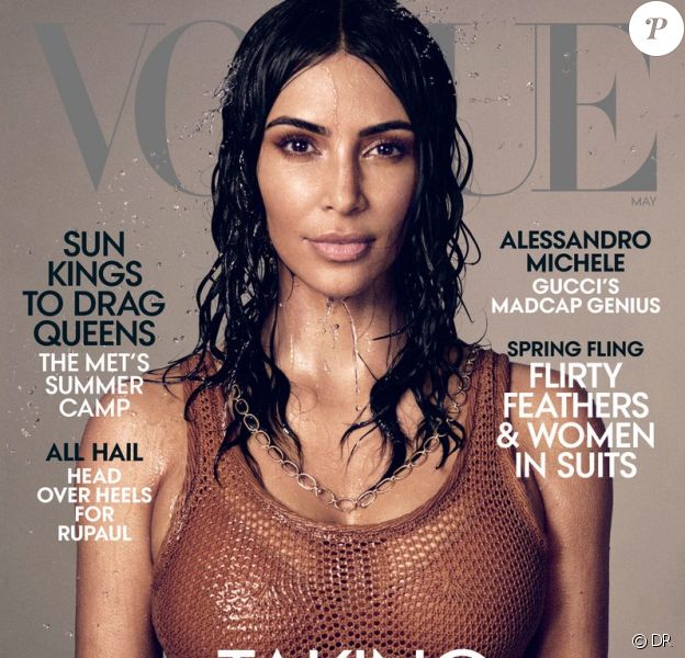 Kim Kardashian en couverture du magazine Vogue de mai 2019. Photo par Mikael Jansson.