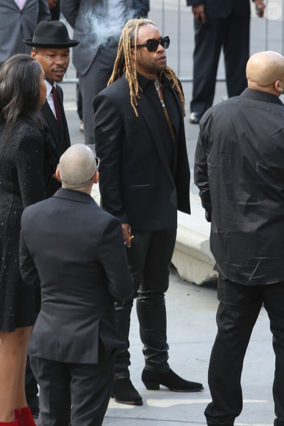 Ty Dolla $ign - Obsèques de Nipsey Hussle (de son vrai nom Ermias Asghedom) au Staples Center à Los Angeles, le 11 avril 2019.