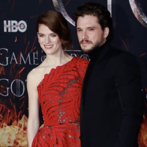 Kit Harrington et sa femme Rose Leslie à la première de "Game of Thrones - Saison 8" au Radio City Music Hall à New York, le 3 avril 2019.
