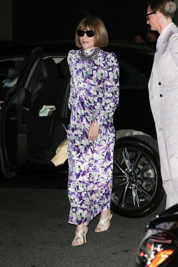 Anna Wintour arrive à la soirée de mariage de Marc Jacobs et Char Defrancesco à New York, le 6 avril 2019.