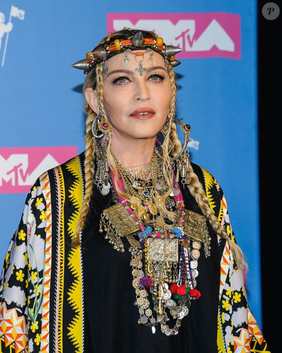 Madonna - Photocall des MTV Video Music Awards 2018 au Radio City Music Hall à New York, le 20 août 2018. © Mario Santoro/AdMedia via ZUMA Press/Bestimage