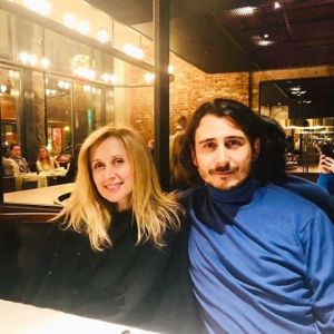 Lara Fabian et son mari Gabriel, au restaurant à Montréal, le 16 avril 2019