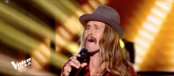 Maxime dans "The Voice 8" sur TF1, le 20 avril 2019.