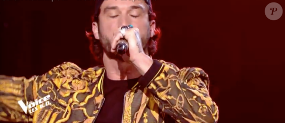 Mayeul dans "The Voice 8" sur TF1, le 20 avril 2019.