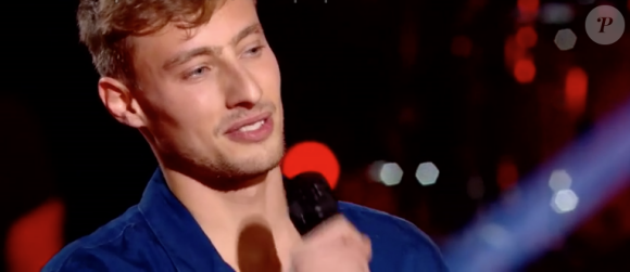 Godi dans "The Voice 8" sur TF1, le 20 avril 2019.