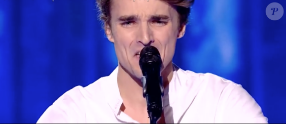 Adrien dans "The Voice 8" sur TF1, le 20 avril 2019.
