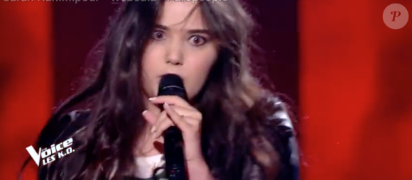 Chloé dans "The Voice 8" sur TF1, le 20 avril 2019.