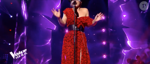 Monstre dans "The Voice 8" sur TF1, le 20 avril 2019.