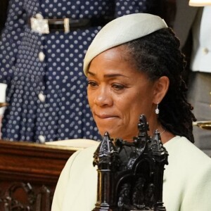 Doria Ragland - Cérémonie de mariage du prince Harry et de Meghan Markle en la chapelle Saint-George au château de Windsor, Royaume Uni, le 19 mai 2018.