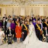 Le grand-duc Jean de Luxembourg (assis à gauche) le 20 octobre 2012 lors du mariage religieux du prince Guillaume de Luxembourg et de la comtesse Stephanie de Lannoy. Le grand-duc est mort dans la nuit du 22 au 23 avril 2019 à l'âge de 98 ans.