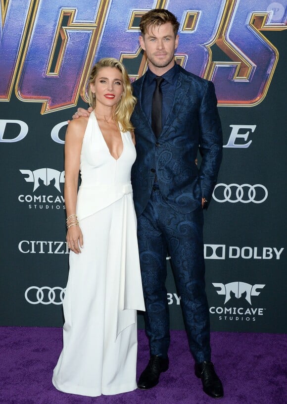 Chris Hemsworth et sa femme Elsa Pataky - Avant-première du film "Avengers : Endgame" à Los Angeles, le 22 avril 2019.