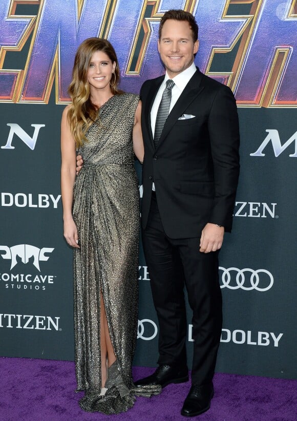 Chris Pratt et sa fiancée Katherine Schwarzenegger - Avant-première du film "Avengers : Endgame" à Los Angeles, le 22 avril 2019.