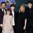 Mark Ruffalo avec sa femme Sunrise Coigney et ses enfants Keen, Bella et Odette - Avant-première du film "Avengers : Endgame" à Los Angeles, le 22 avril 2019.