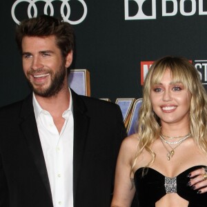 Miley Cyrus et son mari Liam Hemsworth - Avant-première du film "Avengers: Endgame" à Los Angeles, le 22 avril 2019.