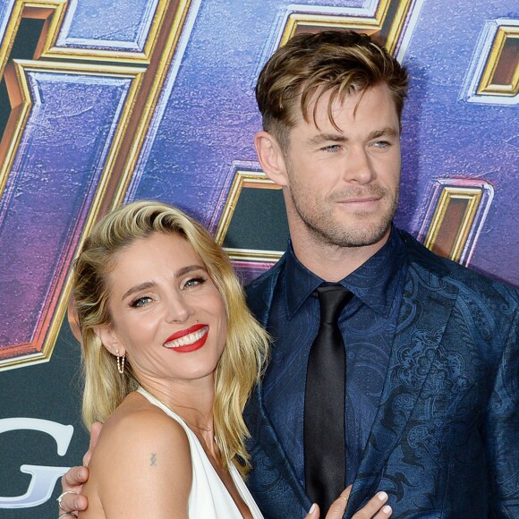 Chris Hemsworth et sa femme Elsa Pataky - Avant-première du film "Avengers: Endgame" à Los Angeles, le 22 avril 2019.