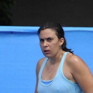 Marion Bartoli et son père Walter Bartol au Melbourne Park, le 12 janvier 2013