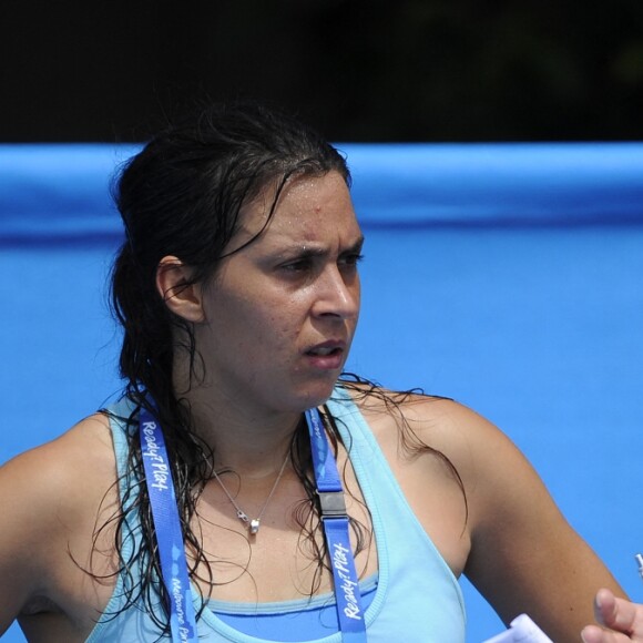 Marion Bartoli et son père Walter Bartol au Melbourne Park, le 12 janvier 2013