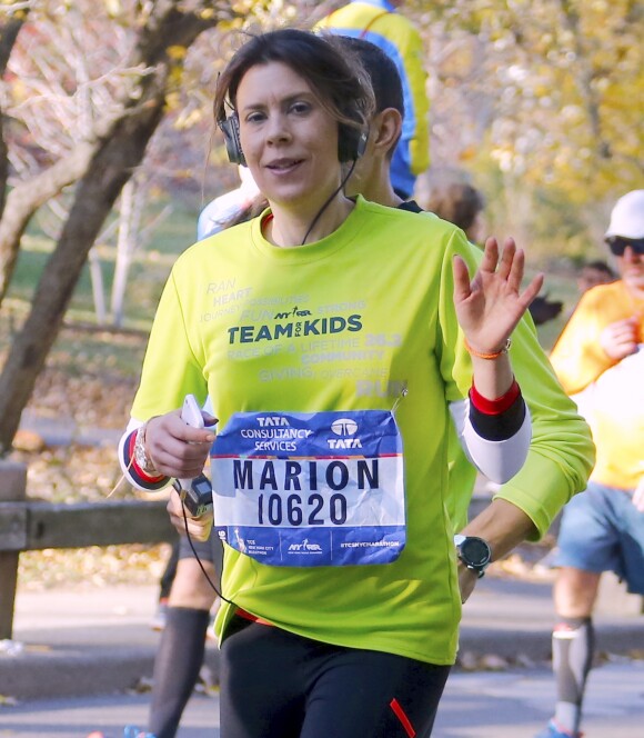 Marion Bartoli pendant le marathon de New York dans Central park à New York City, New York, Etats-Unis, le 6 novembre 2016. © Agence/Bestimage