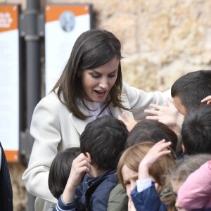 La reine Letizia d'Espagne à Lerma le 11 avril 2019.