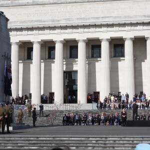 Le prince William a assisté au côté du Premier ministre néo-zélandais au service commémoratif de l'Anzac Day à Auckland en Nouvelle-Zélande le 24 avril 2019.