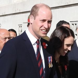 Le prince William a assisté au côté du Premier ministre néo-zélandais au service commémoratif de l'Anzac Day à Auckland en Nouvelle-Zélande le 24 avril 2019.