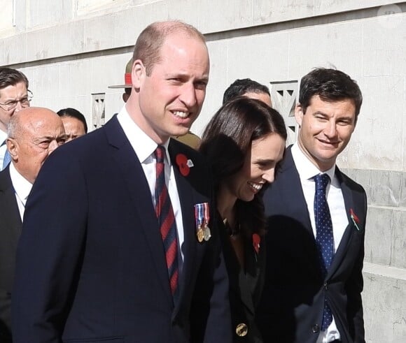 Le prince William a assisté au côté du Premier ministre néo-zélandais au service commémoratif de l'Anzac Day à Auckland en Nouvelle-Zélande le 24 avril 2019.