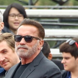 Exclusif - Arnold Schwarzenegger était présent pour son fils illégitime Joseph Baena, qui recevait son diplôme (en présence aussi de sa mère Mildred Patricia Baena) de la Pepperdine University à Malibu, Los Angeles, le 27 avril 2019.