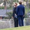 Exclusif - Arnold Schwarzenegger était présent pour son fils illégitime Joseph Baena, qui recevait son diplôme (en présence aussi de sa mère Mildred Patricia Baena) de la Pepperdine University à Malibu, Los Angeles, le 27 avril 2019.