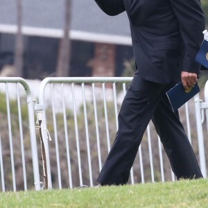 Exclusif - Arnold Schwarzenegger était présent pour son fils illégitime Joseph Baena, qui recevait son diplôme (en présence aussi de sa mère Mildred Patricia Baena) de la Pepperdine University à Malibu, Los Angeles, le 27 avril 2019.