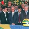 Obsèques d'Ayrton Senna à Sao Paulo, le 8 mai 1994.
