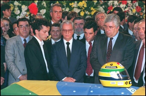 Obsèques d'Ayrton Senna à Sao Paulo, le 8 mai 1994.