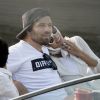 Pamela Anderson et son mari Rick Salomon se promènent sur le port et font un tour de bateau à Copenhague, le 29 juillet 2014.