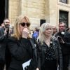 Babette, la femme de Dick Rivers, Natala, la fille de Dick Rivers - Obsèques de Dick Rivers en l'église Saint-Pierre de Montmartre à Paris le 2 mai 2019.